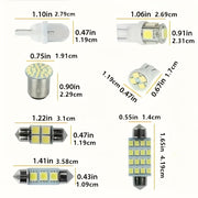 42pcs 6000K 12V White LED Car Light Bulbs Kit Interior Dome Map Lighting