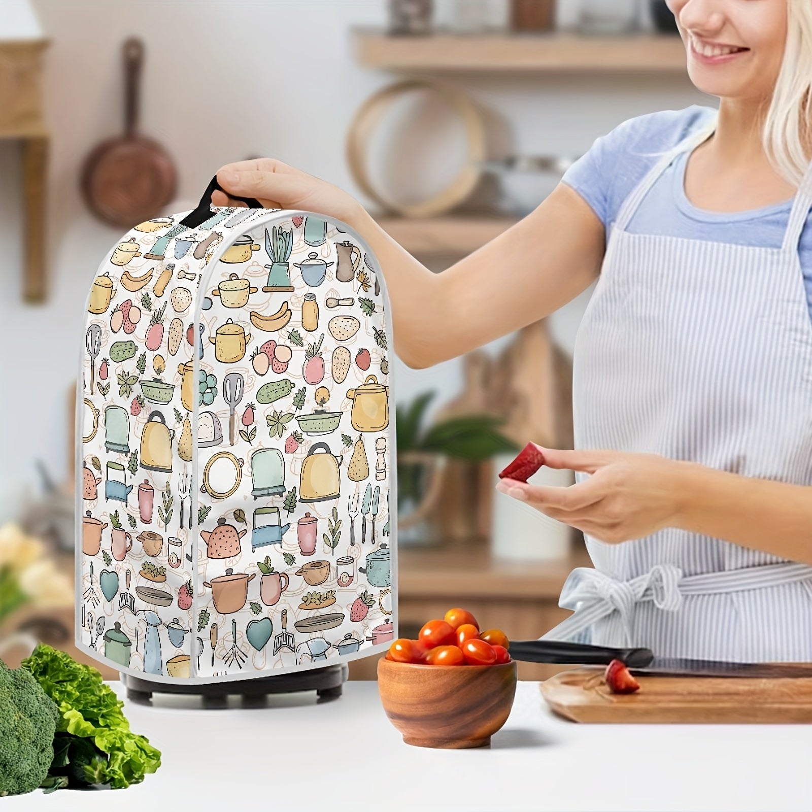 Cartoon Kitchen Appliance Cover for Blender Stand Mixer Coffee Maker Dust Resistant