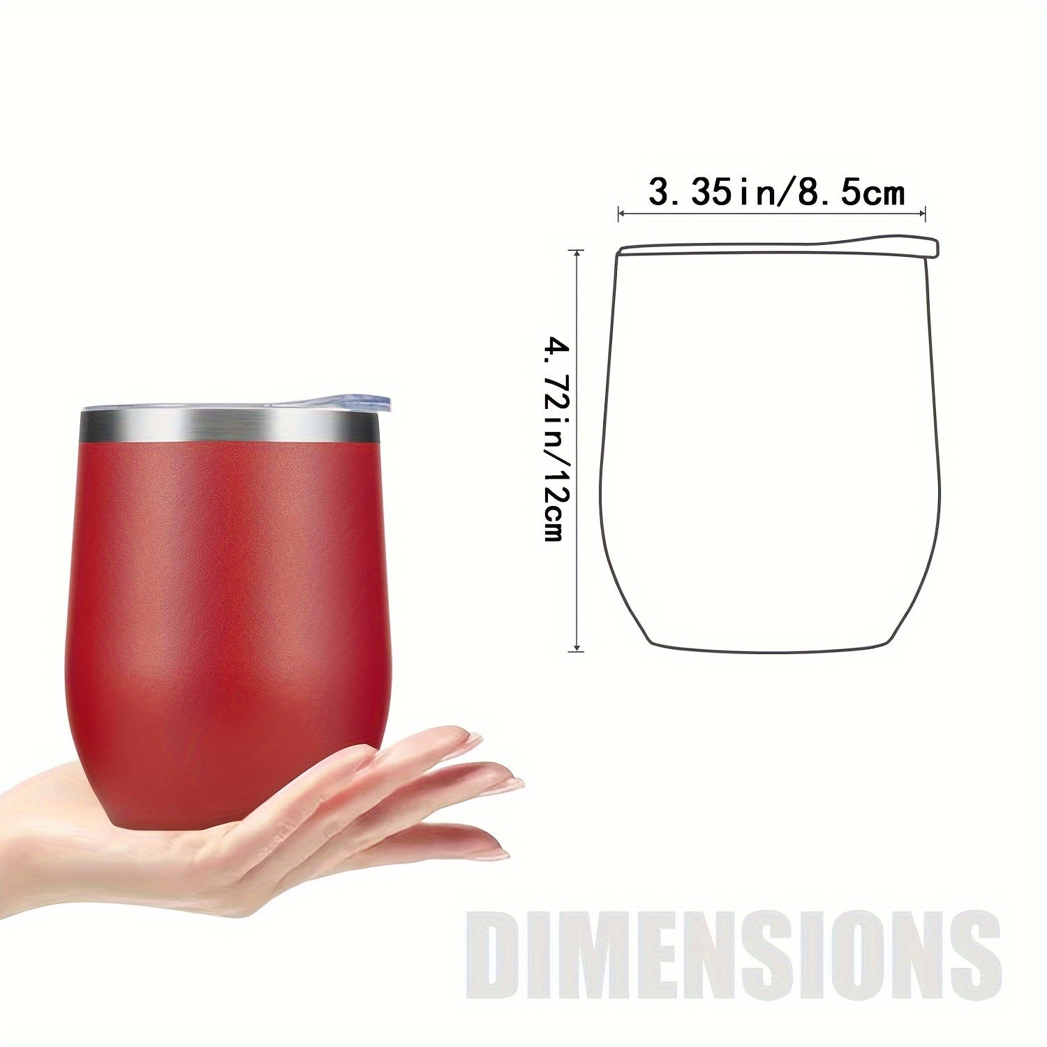 12oz Double Wall Vacuum Insulated Stainless Steel Coffee Mug with Push Lid Recyclable