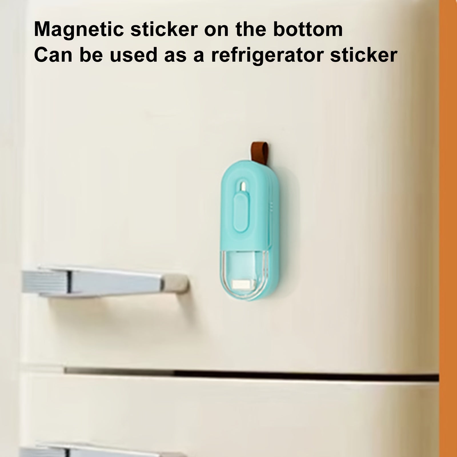 One piece Mini Vacuum Sealer with Heat Sealer and Cutter - qulay ikki birlikda portativ qurilma bo'lib, plastmassa saqlash paketlarini yopish va oziq-ovqat, yengil ovqatlar hamda pechenelarni yangi saqlash uchun ideal. Sevimli yengil ovqatlaringiz va