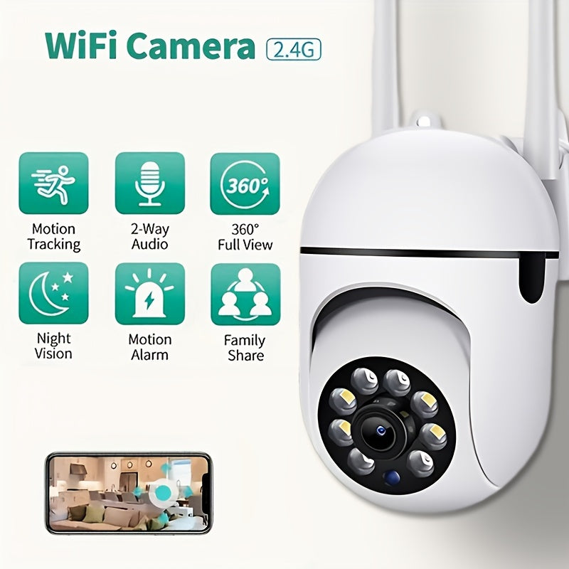 Wireless 1080P HD Security Camera for Pets with Color Night Vision 2-Way Audio Pan Tilt Zoom