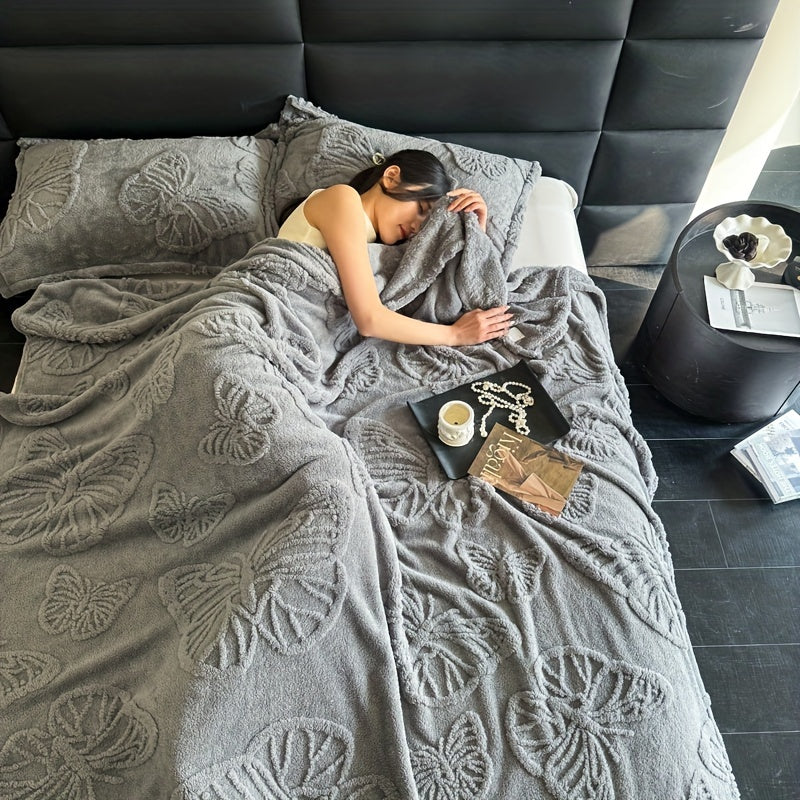 Soft Jacquard Nap Blanket in Multiple Colors for Sofa, Living Room, Office, Car