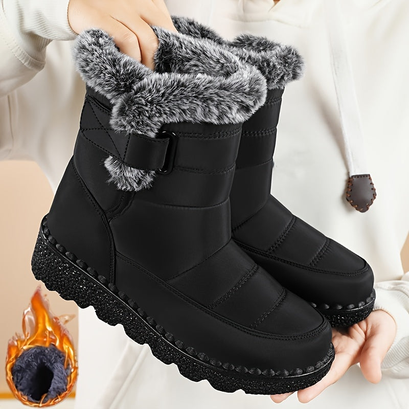 Женские зимние снегоступы с мягкой подкладкой, стильные, уютные и теплые обувь