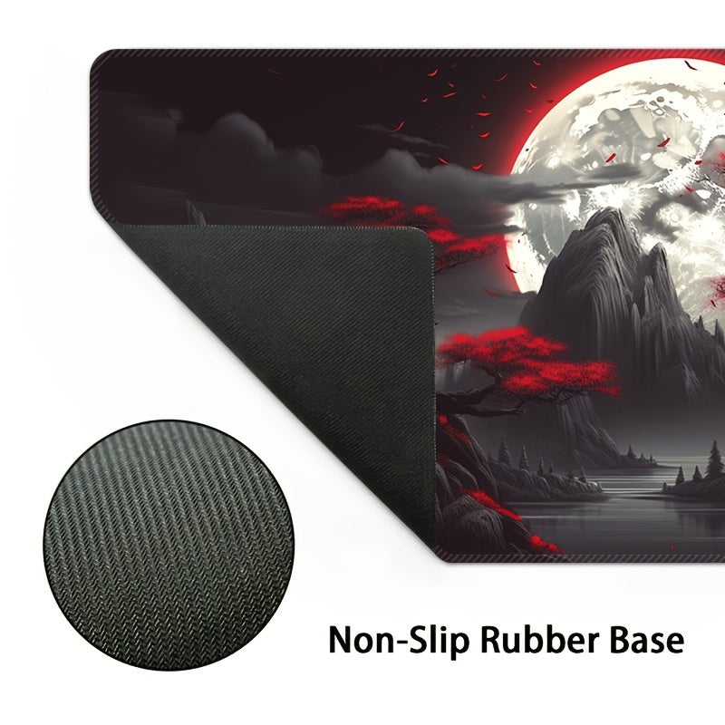 Katta, sirpanmaydigan o'yin sichqonchasi padini manzarali tog'lar dizayni, tikilgan chetlar va yuviladigan yuzasi bilan. Esport, kompyuterlar va ofis ishlari uchun mukammal.