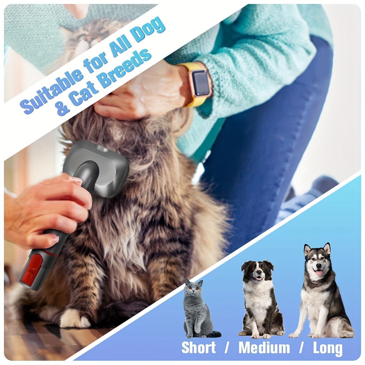 V7 V8 V11 V15 changyutgichlar uchun it va mushuk tozalash choʻpchasining boshqichlari toʻplami