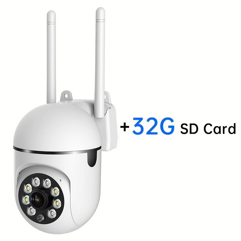 1080P PTZ WiFi Security Camera with Night Vision Voice Control and Smart Tracking