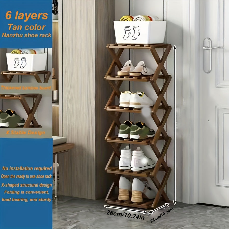 Estantería para zapatos retráctil de instalación gratuita, de 3 a 9 niveles, ahorrador de espacio para puertas estrechas