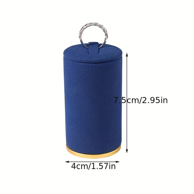 Металлическая подставка для украшений с мягким многоцветным органайзером для колец для демонстрации и хранения