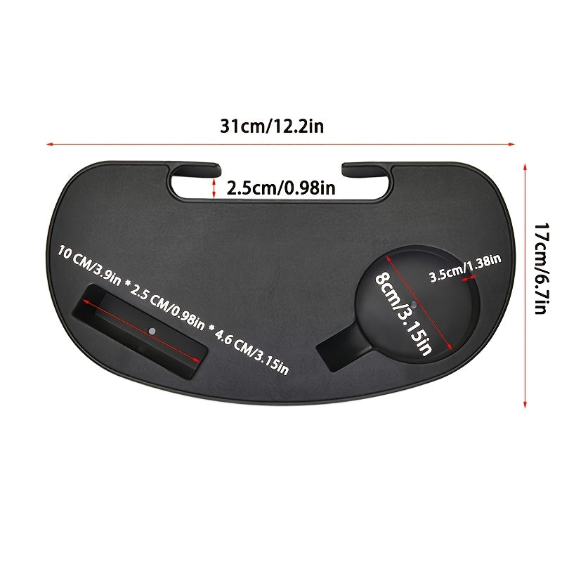 Black Plastic Cup Holder Side Table for Rocking and Reclining Chairs Beverage Snack Storage