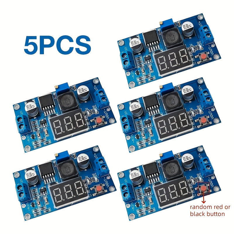 Adjustable DC-DC Buck Converter with LED Display 4-40V Input 1.25-37V Output High Efficiency Panel Mount