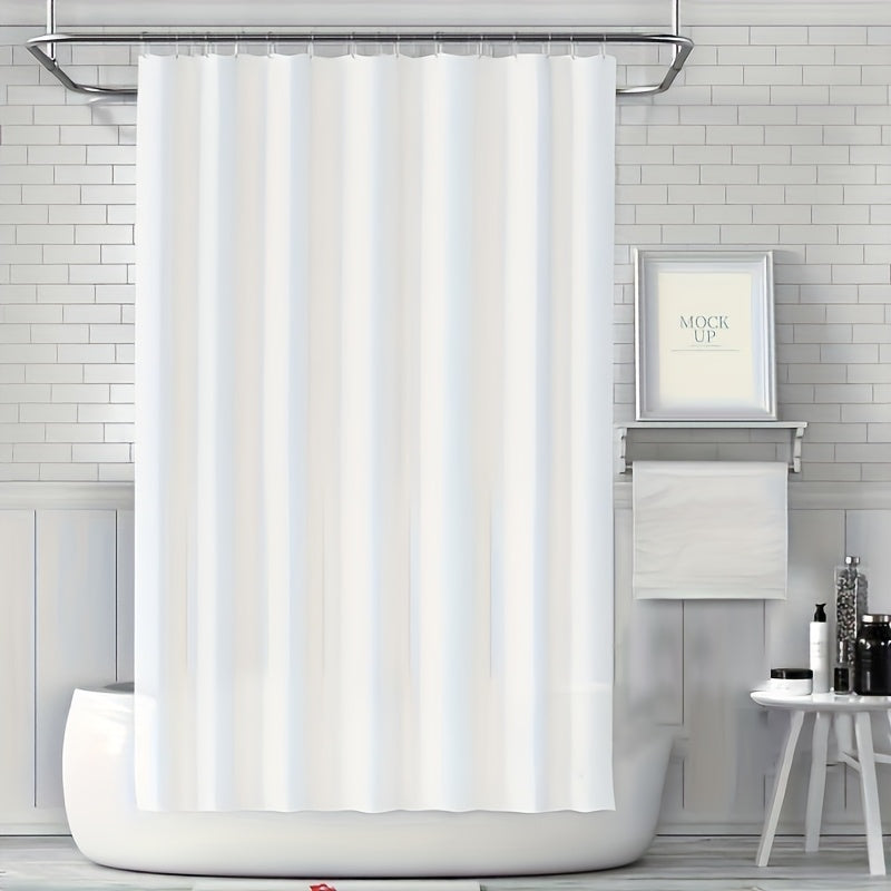 Waterproof Shower Curtain with Magnets and Hooks, Easy to Clean, Suitable for All Seasons