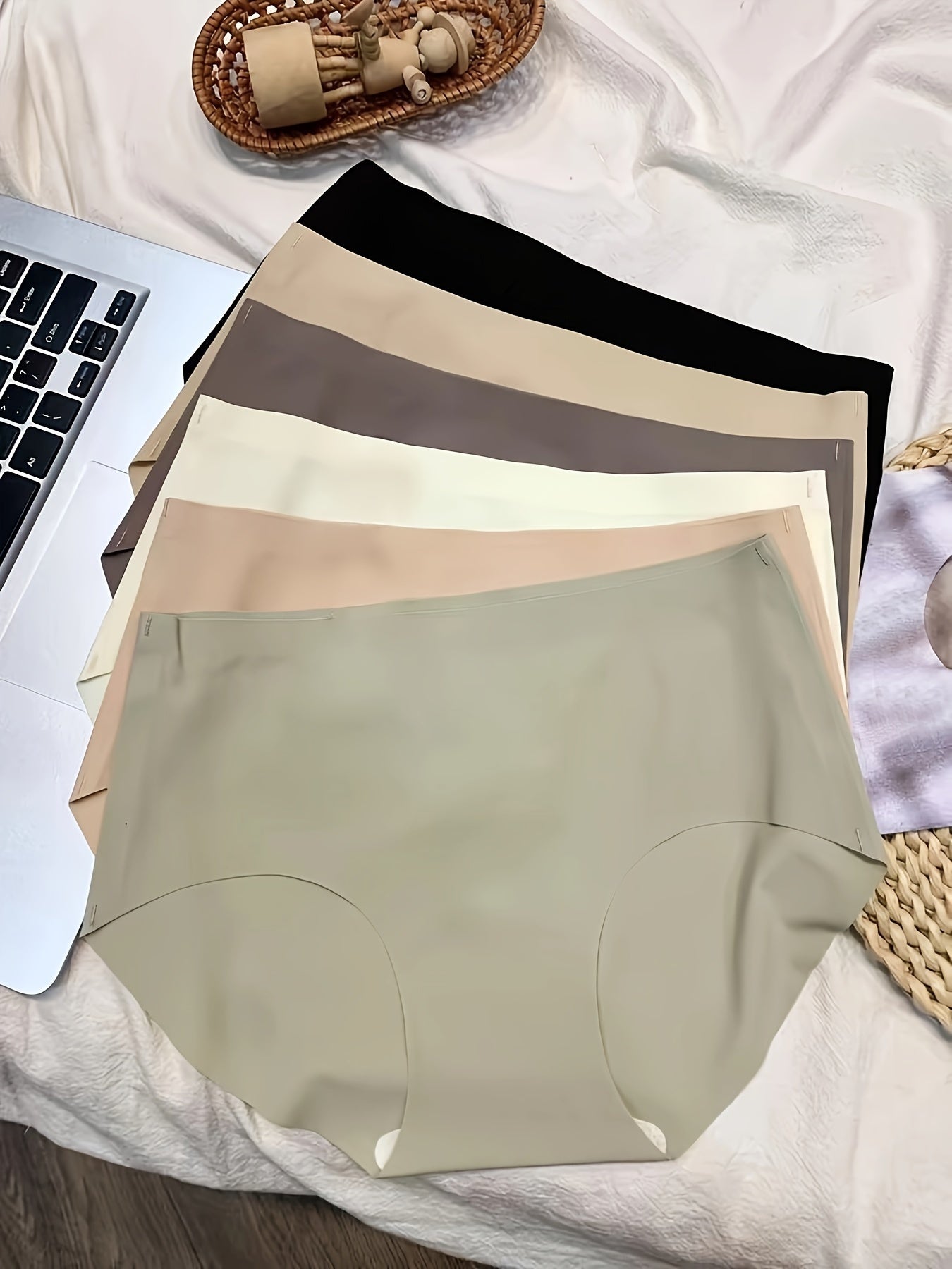 Bragas sin costuras para mujer, transpirables, de tela elástica, ropa interior cómoda