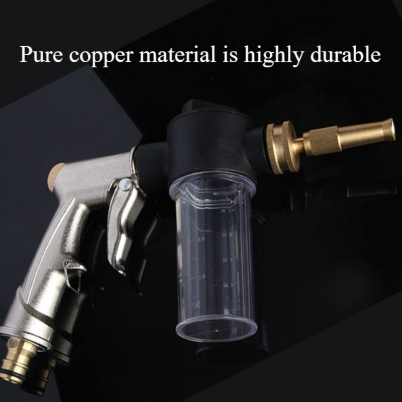 Высоконапорный пистолет для мойки автомобилей с медной насадкой и пенным баком для очистки автомобиля и полива сада