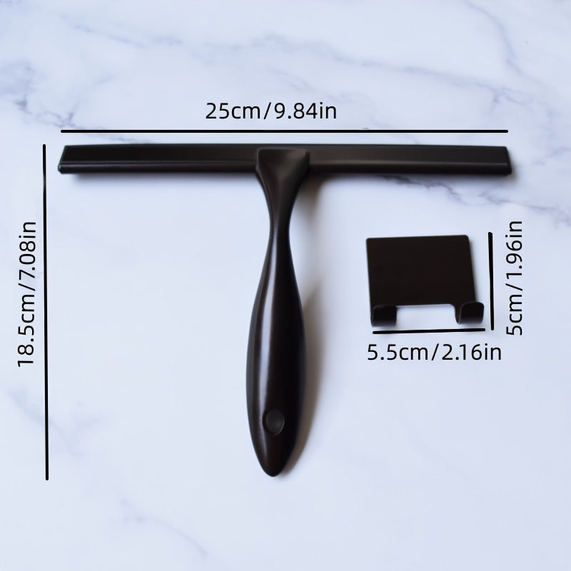 Qora zanglamaydigan po'latdan yasalgan dush qopqog'i, kvadrat tutqichlar bilan, shisha eshiklar va plitkalar uchun