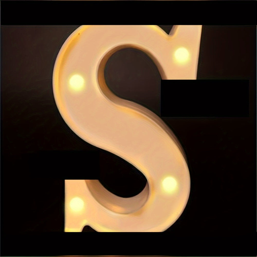 16cm LED Alphabet and Number Night Light Battery Powered Warm White for Home Decor