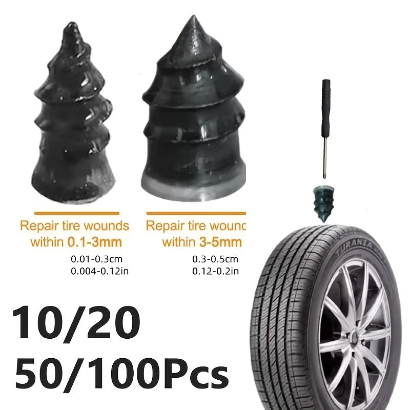 10/30 Pcs Synthetic Rubber Tire Repair Nails Universal Puncture Fixing Tools