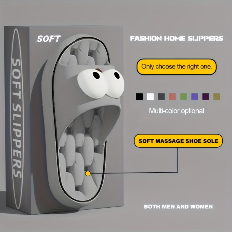 Unisex EVA Non-Slip Slippers Minimalist Striped House and Beach Shoes