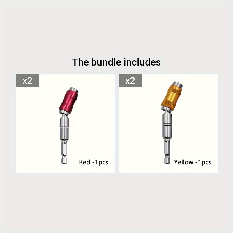 Universal Hex Magnitli vintli boshlar uchun kengaytirish to'plami 1/4 dyuymli burg'ulash asboblari