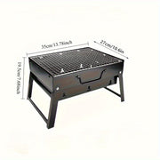 Compact charcoal grill for picnics camping backyard barbecues portable sturdy