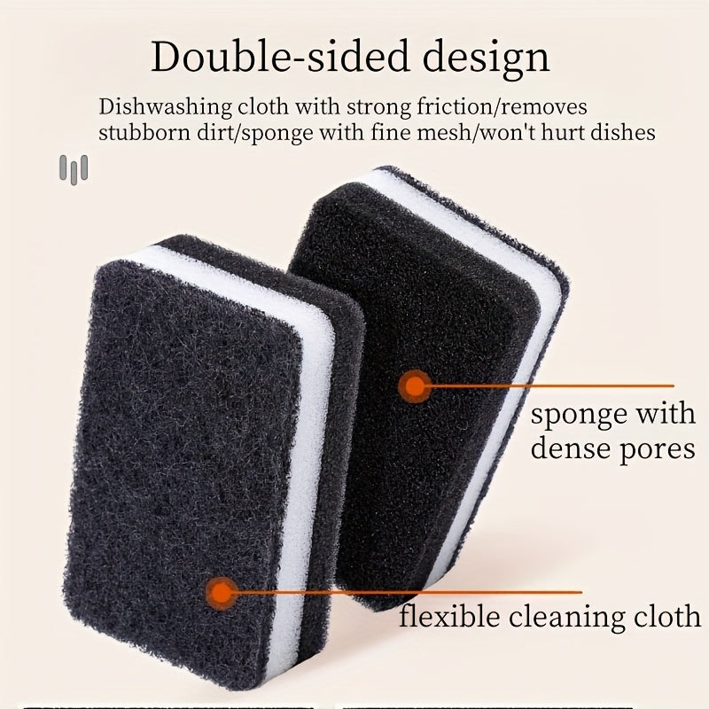 Pack of 12 Double-Sided Kitchen Cleaning Sponges, Oil-Resistant, Versatile
