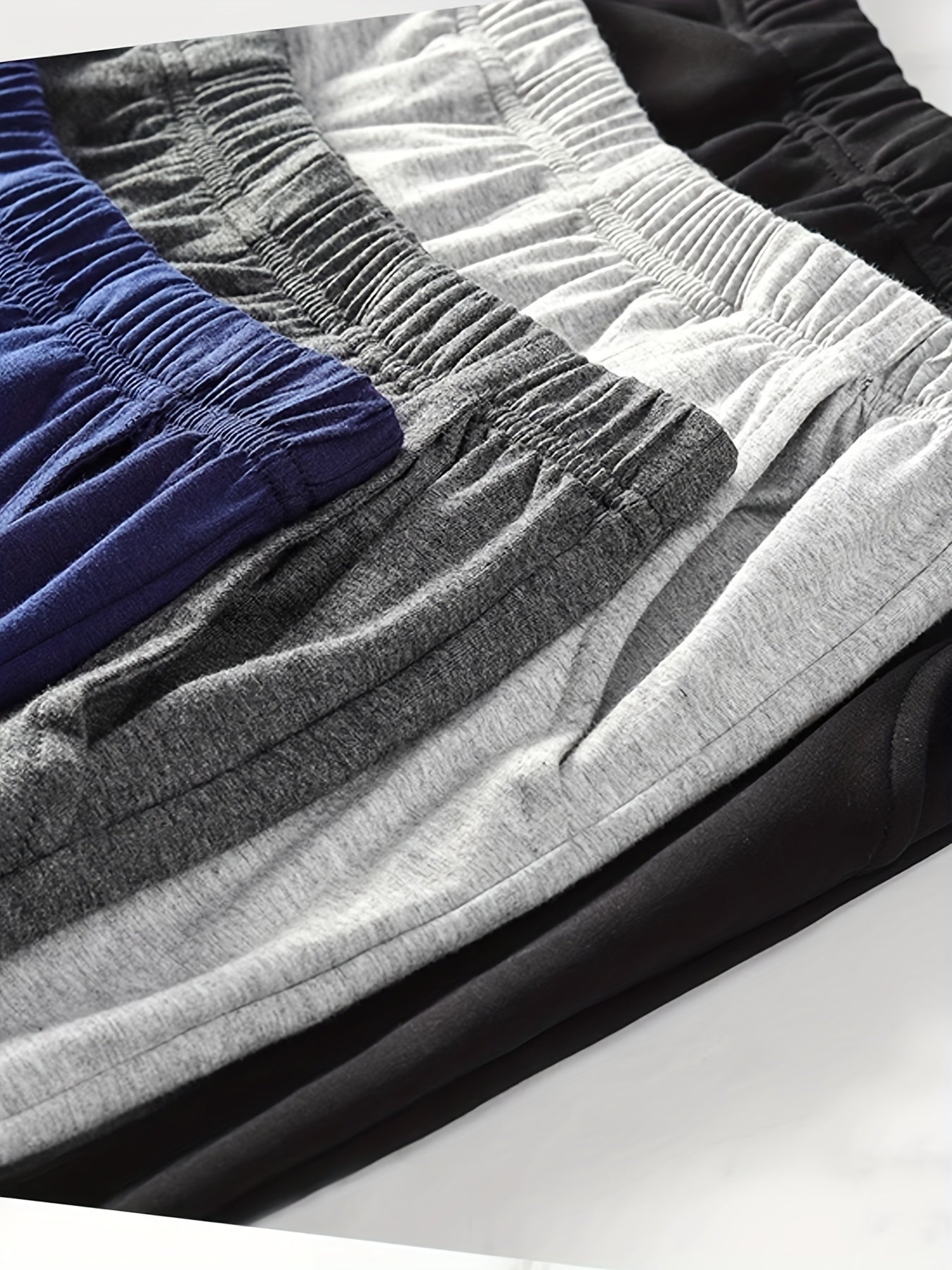 Men's Casual Solid Shorts with Pockets Loose Fit Comfortable Lounge Pajamas Set of 4