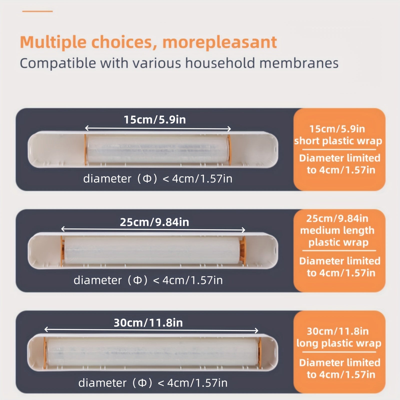Cortador de envoltorios de cocina de pared con cuchilla de doble cara de ABS y ventosa