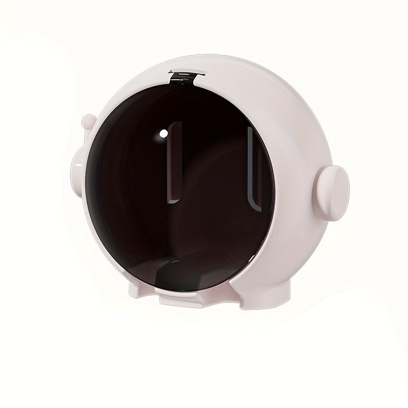 Astronaut-Themed Toothbrush Holder for Electric and Manual Toothbrushes No-Drill Hanging Organizer Space-Saving Design