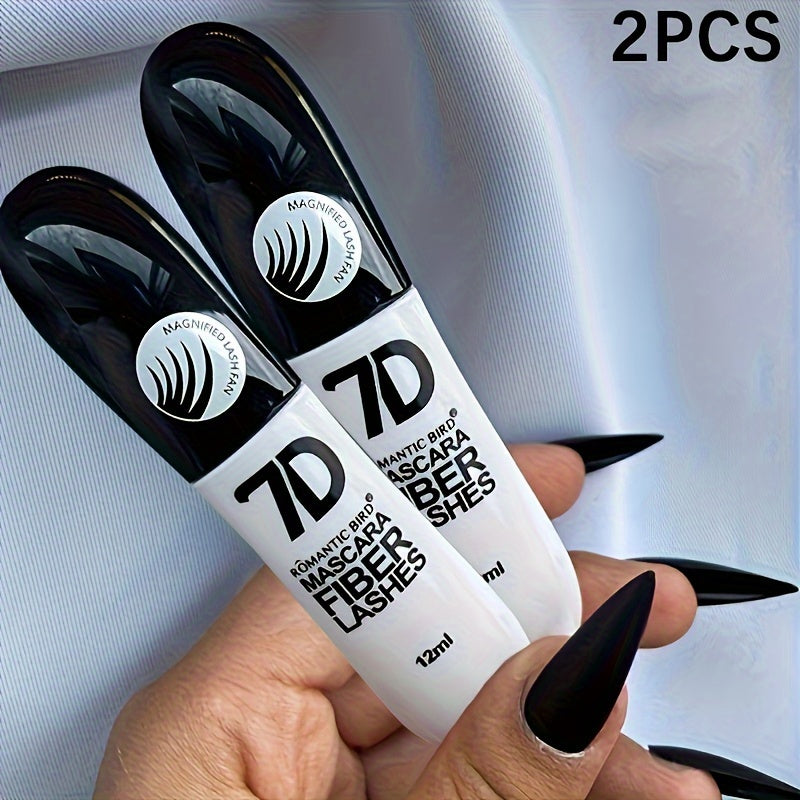 Máscara de pestañas a prueba de agua para mujer, con fibra alargadora 4D, voluminizadora, color negro, de larga duración