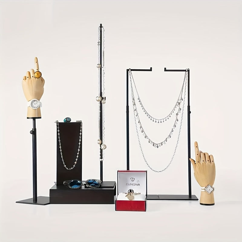 Soporte ajustable para exhibición de bolsos en acero inoxidable, soporte para bolsos para comercio minorista o hogar