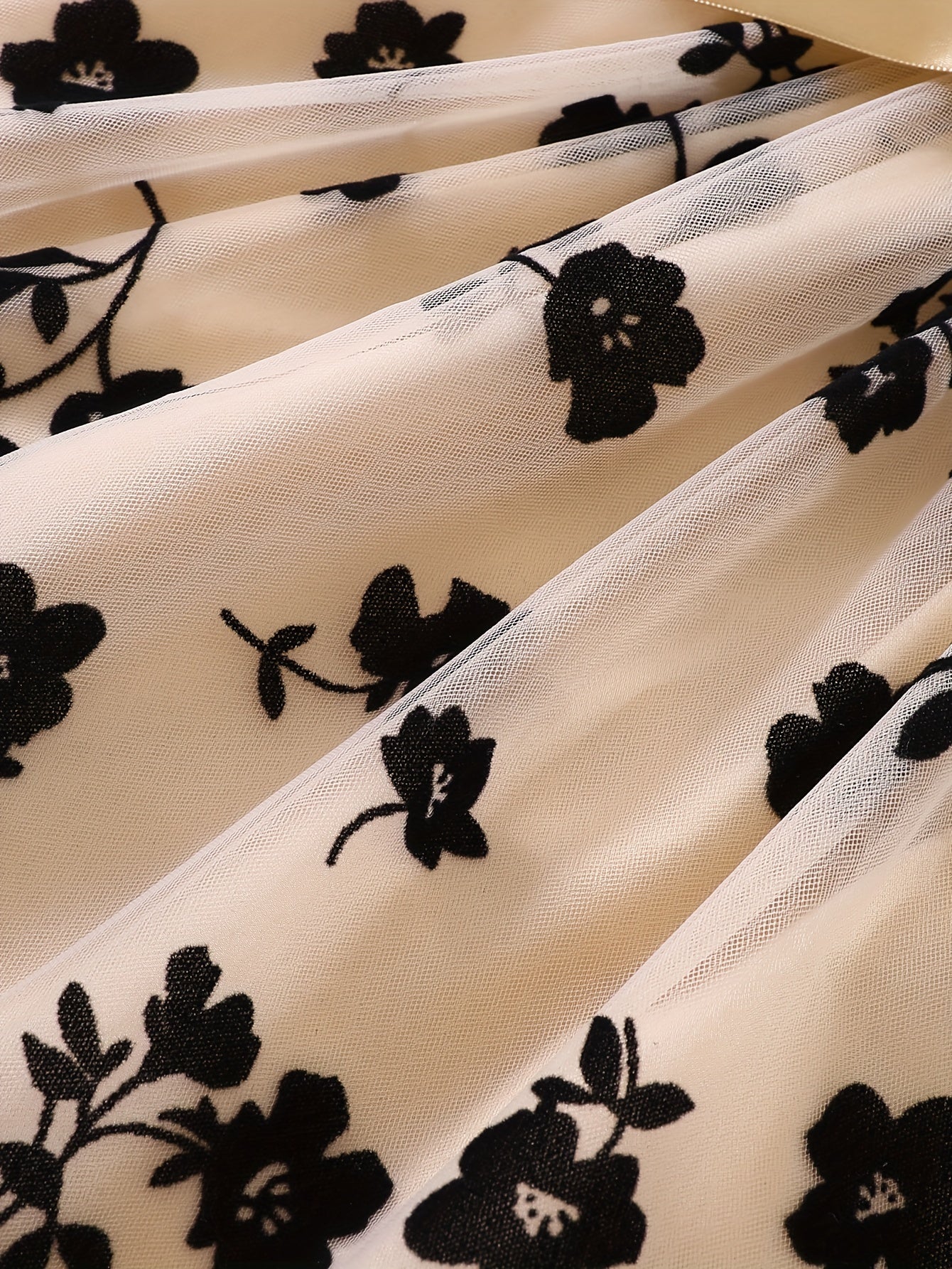 Girls Summer Splicing Flower Graphic Cami Tutu Dress for Kids