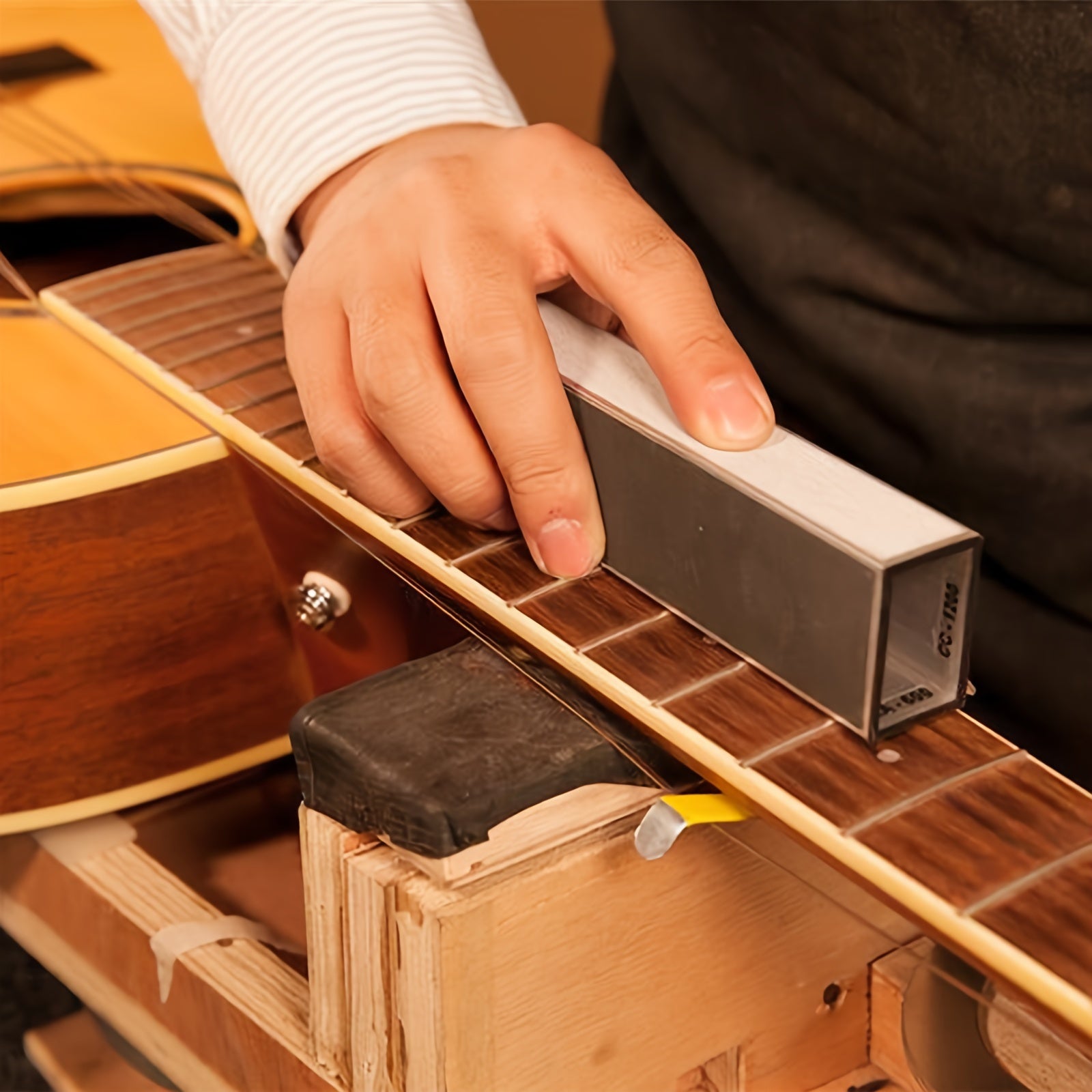 Guitar Fret Leveling and Crowning Luthier Tool Set with Sanding Beam and Guards