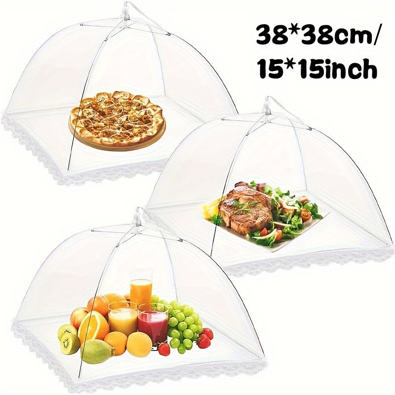 Food Covers Set 43.18 cm Mesh Tent Reusable Foldable for Outdoor Events