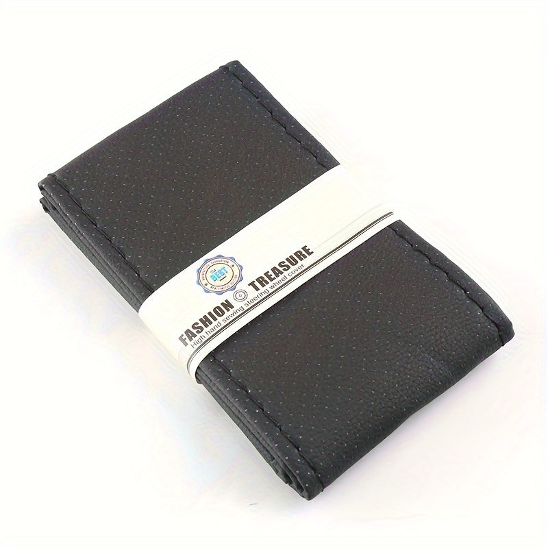 Car Steering Wheel Cover Soft PU Leather 38cm with Needles and Thread