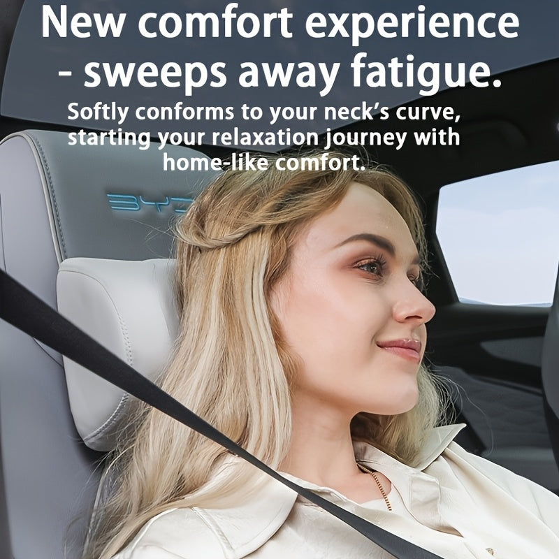 Adjustable Car Neck Pillow for Yuan Models White Interior Ergonomic Enhance