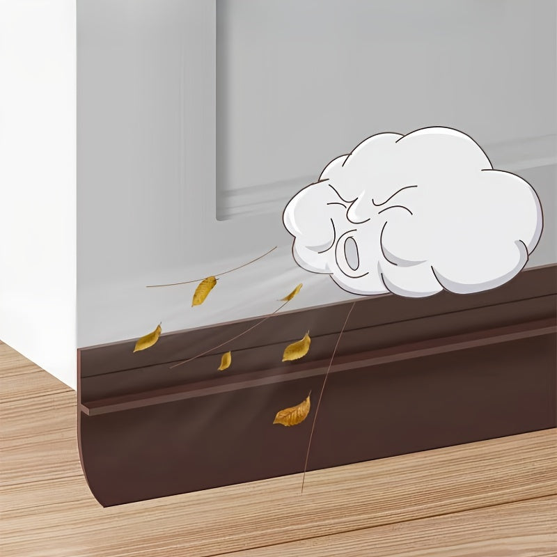 Self-Adhesive Door Seal Strip for Bathroom Glass and Wood Doors Soundproof Waterproof Dust Insect Protection