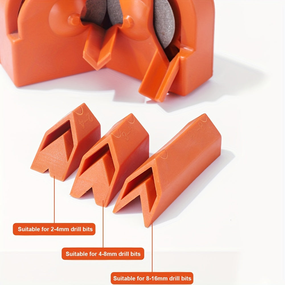 4-Piece Manual Drill Bit Sharpening Tool Set for Twist and Impact Drills