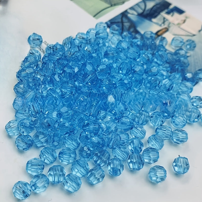 1000 piezas de cuentas de esquina de acrílico transparente de 6mm para bricolaje, joyería y decoración del hogar