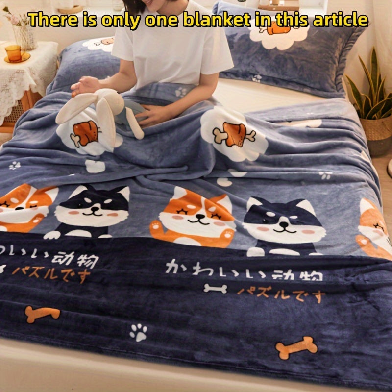 Flannel Fleece Blanket Soft Warm Throw for Sofa Bed Car Office All Seasons