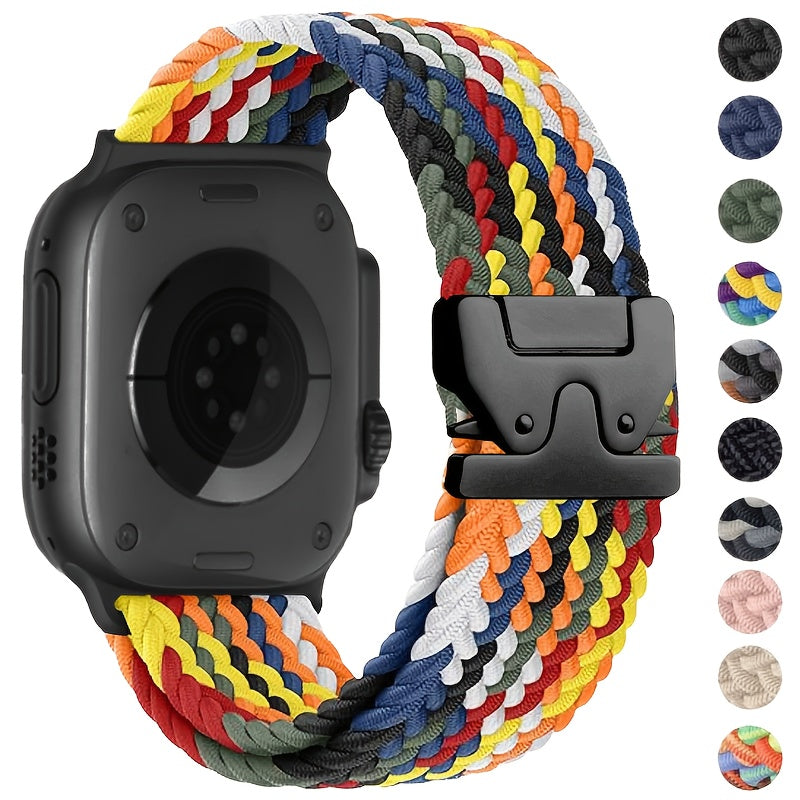 Adjustable Nylon Parachute Style Watch Band for Apple Watch Series 1-10 and Ultra