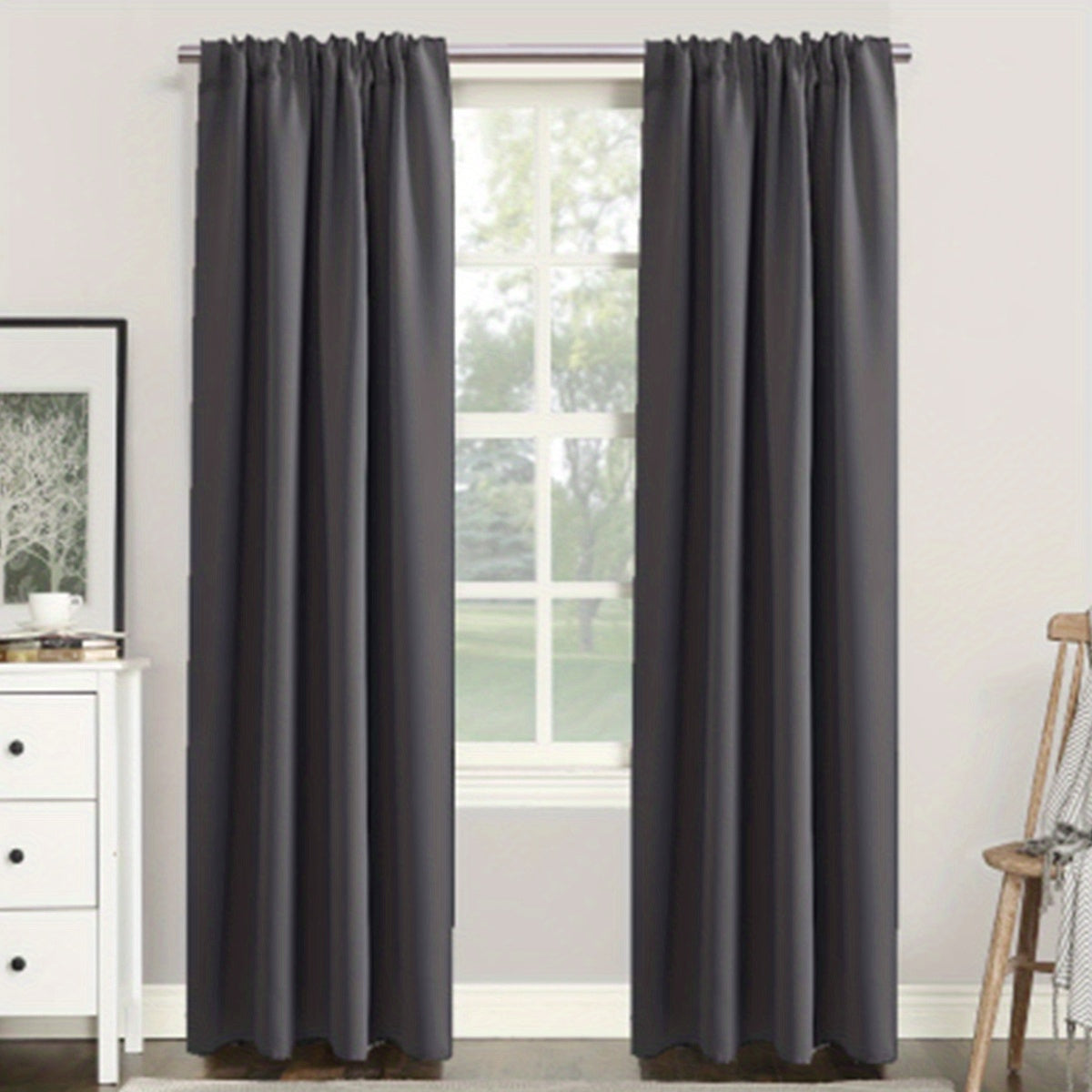 Insulated Blackout Curtains for Bedroom Room Darkening Noise Reduction 1PC