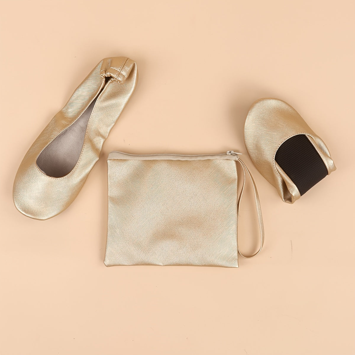 Zapatos planos ligeros de interior con patrón de cruz en negro para mujer