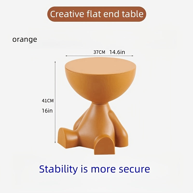 Plastic Modern Side Table for Small Spaces Casual Style No Assembly