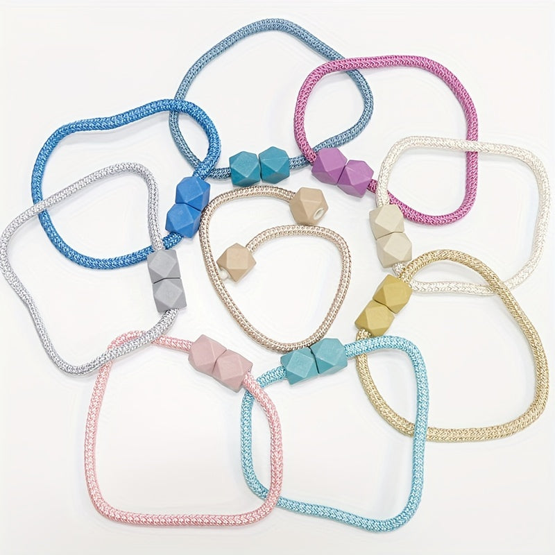 Modern Minimalist Curtain Tieback Set Plastic Cube Clips Blue Pink Peach Brown Window Drapery Holders