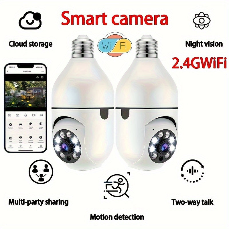 Smart WiFi Camera with Night Vision Two-Way Audio Wide Angle Lens for Real-Time Monitoring