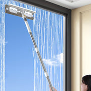 Mikrofiber padlar bilan shisha tozalovchi, zanglamaydigan po'latdan yasalgan tutqich, plastik ramka; Avtomobil, devorlar, pol va hammomlar uchun ko'p funksiyali tozalash asbobi