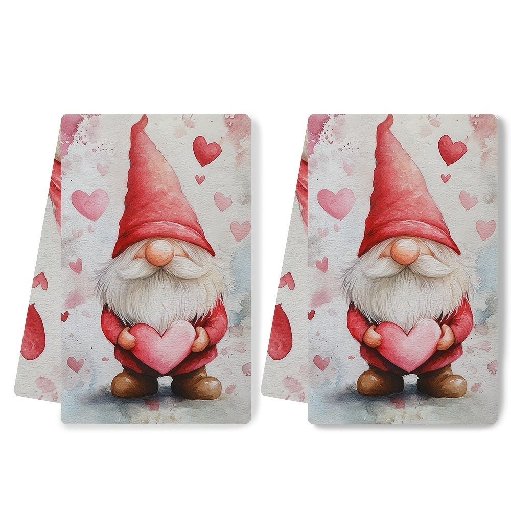 Valentine's Day Gnome oshxona sochiqlari to'plami 2, 40x60cm, singdiruvchi, qirg'oq uslubi