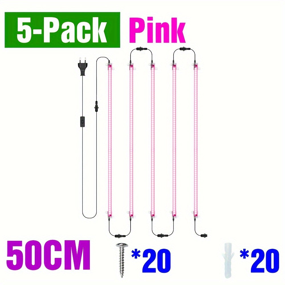 220V Full Spectrum LED Grow Light with 12 Heads 50cm for Indoor Plants Hydroponics Greenhouse