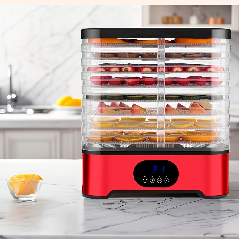 Сушилка для продуктов с цифровым таймером, контролем температуры, LED-дисплеем, 8 лотками