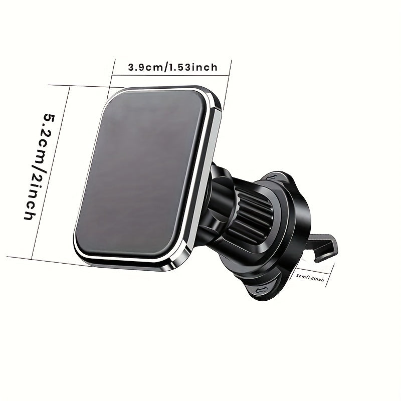 Universal Aluminum Alloy Magnetic Car Phone Holder Golden Adjustable Vent Mount