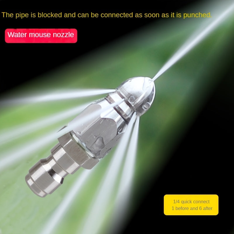 Stainless Steel Sewer Pipe Dredging Nozzle High Pressure Drain Jet